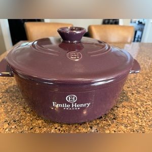Emile Henry Cocotte 4.2 Quart Round Ceramic Dutch Oven FIG NWT